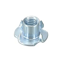 Vista 3 de uxcell Tuerca en T M10 de 4 puntas para patas de mesa, escalada en roca, carpintería, para gabinetes de madera, 20