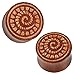 Produktbild Chic-Net Organic Holz Plug braun Natur Lasergravur fossilien Schnecke Tribal Expander 20 mm