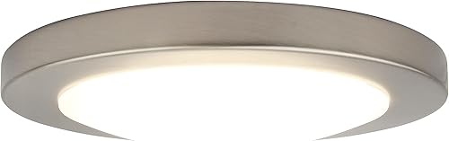 Miniatura 3 de Design House Paxton 588152 - Lámpara de techo integrada LED, montaje empotrado, regulable, níquel cepillado, para cocina, baño, dormitorio, pasillo,