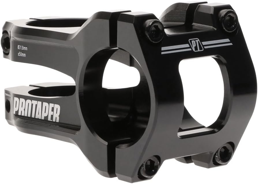 Pro Taper Vice Trail Stem - 50mm, 31.8mm Clamp, +/-0, 1 1/8", Aluminum, Black