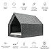 Rexproduct - PetHome Hundehütte mit Liegefläche und Dach I Biss- und Kratzfest I Gute Schalldämmung I Umweltfreundlich & Einfach zu Montieren I Größe S (60x42x43 cm) - Dunkelgrau und Rot