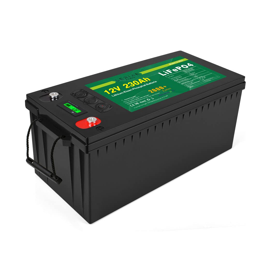 LiFePO4 Batteria 12 V 230 Ah 200 A al litio ferro fosfato per campeggio barca solare