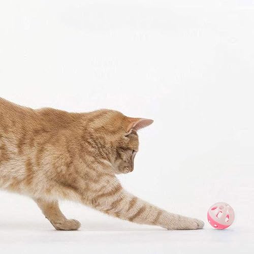 Miniatura 7 de Pelota de juguete para gatos de 1.2 pulgadas con campana, bola para mascotas con campana, bolas de cascabel para gatos gatitos, bolas de plástico