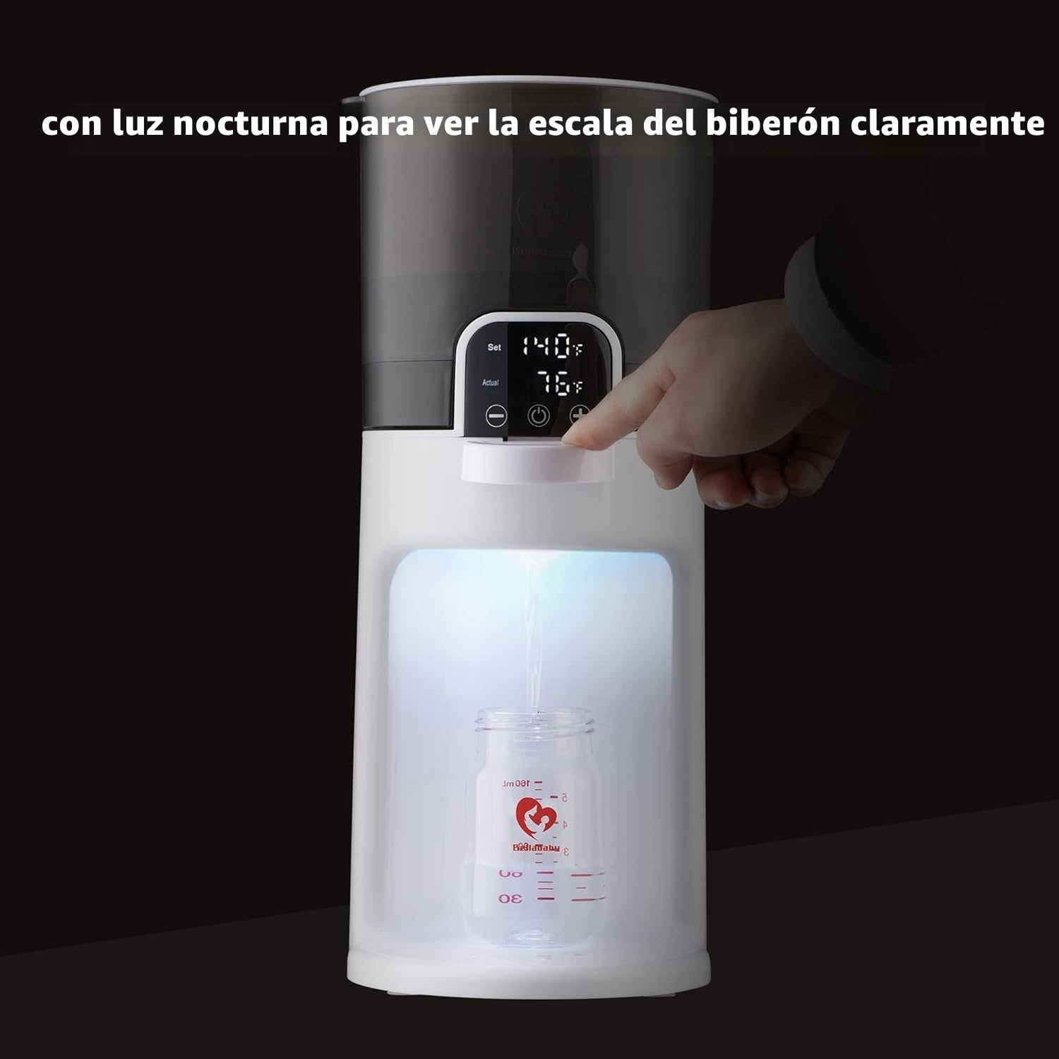 Prep Máquina de Preparación del Biberón, Preparador de Biberones Instantáneo Milky Dispensador, 24/7 Mantenga la Temperatura Caliente y Ajustable