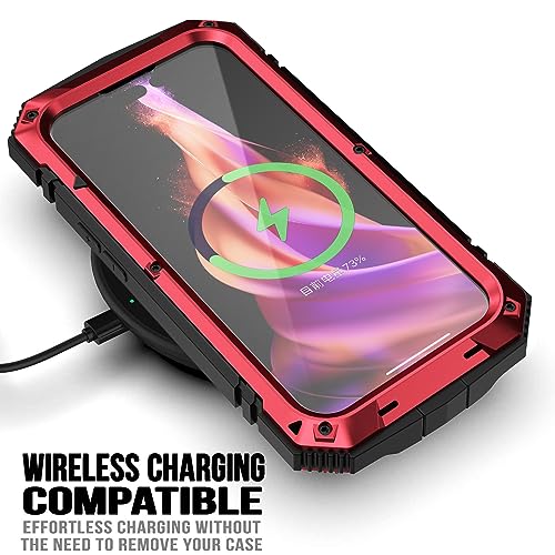 Coque iPhone 15 Pro Max antichoc aluminium militaire support métal protection écran intégrale - 5