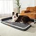 Jolibean Orthopädisches Hundebett Grosse Hunde, Typ l Hundekorb Mit Kissen Mittelgroße Hunde, Flauschig Hundesofa Wasserdicht rutschfest, Maschinen Sind Waschbar, 91x61cm, Grau