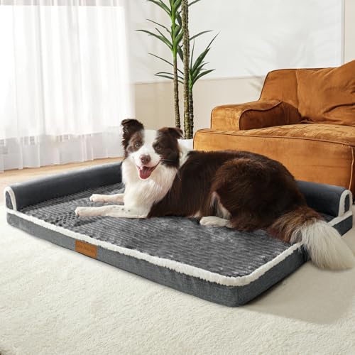 Matelas chien grand format avec base antidérapante imperméable