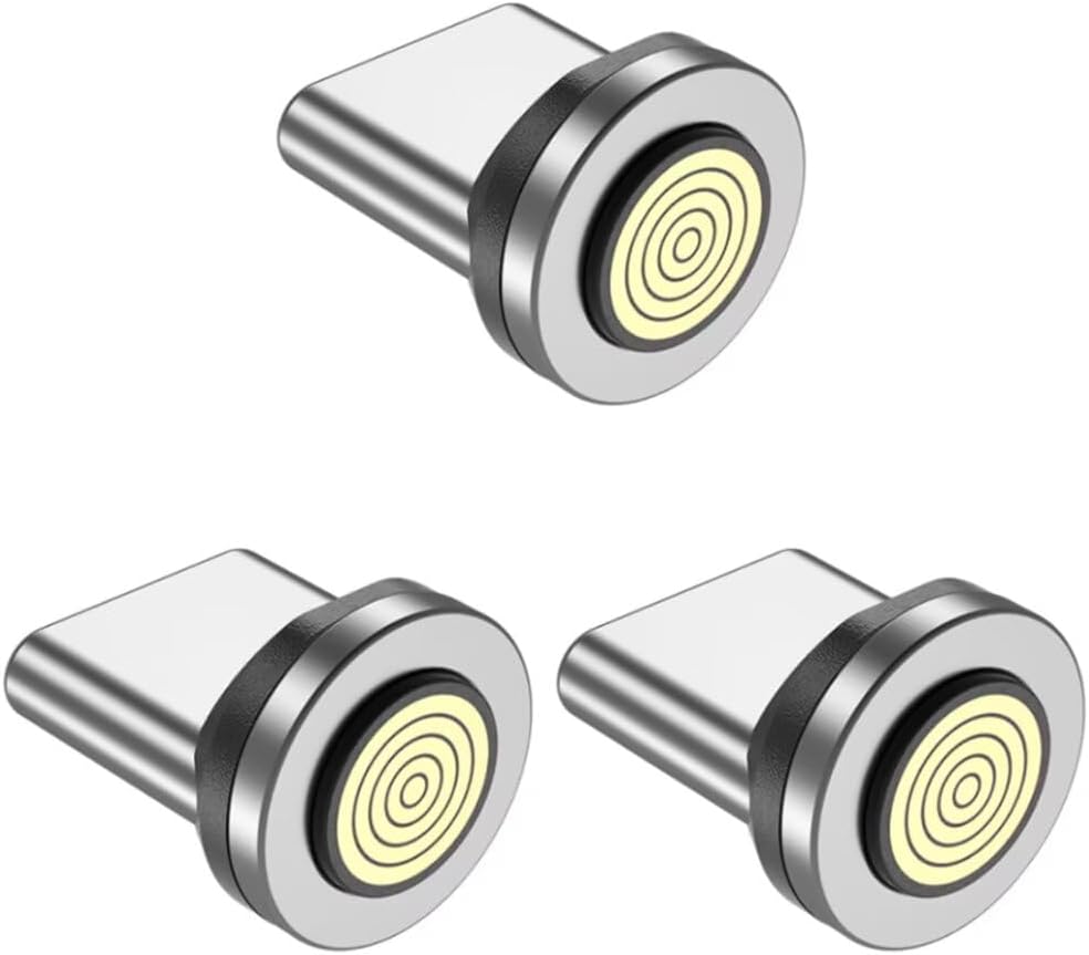 Magnetic Adapapter Tips 3 Pack 9 PIN USB2.0 Phone OTG Charging Replacement Tips for Type C Devices Magnetic Phone Cable Male Adapter (USB C)
