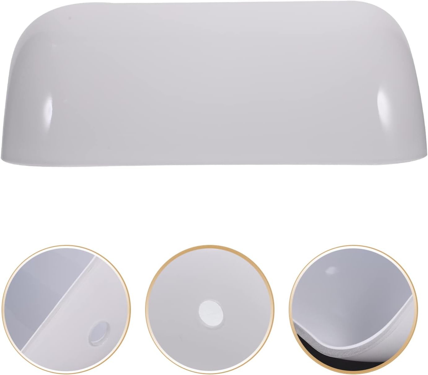 White Glass Lampshade Desk Lamp Replacement Cover Vintage Retro Glass Shade Cover for Table Lamp