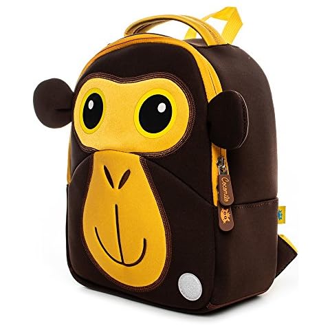 Cocomilo - Mochila infantil impermeable y ajustable con forma de mono para niños y niñas Cover
