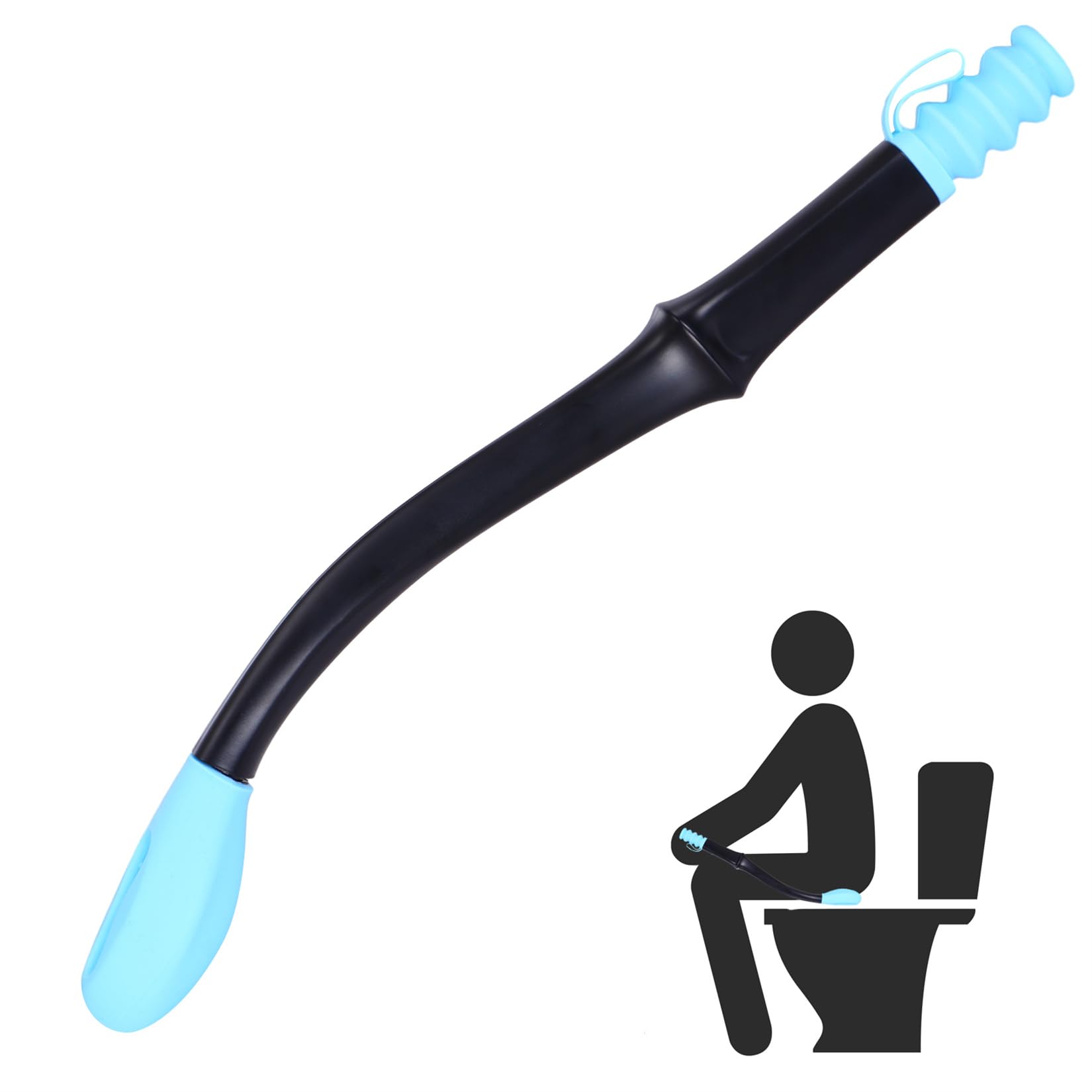 Ayuda para papel higiénico de 15,5 pulgadas, ayuda para limpiar el papel higiénico, ayuda para limpiar los glúteos, ayuda de largo alcance Comfort Wipe para movilidad limitada