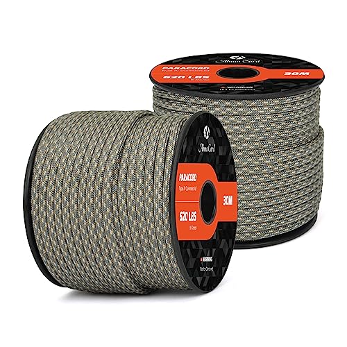 Abma Cord Paracord 620 lbs 4mm 9 Strands 100% Nylon 30M - ACU Digital Camo, Military-acu Digital Camo, 30 Meters