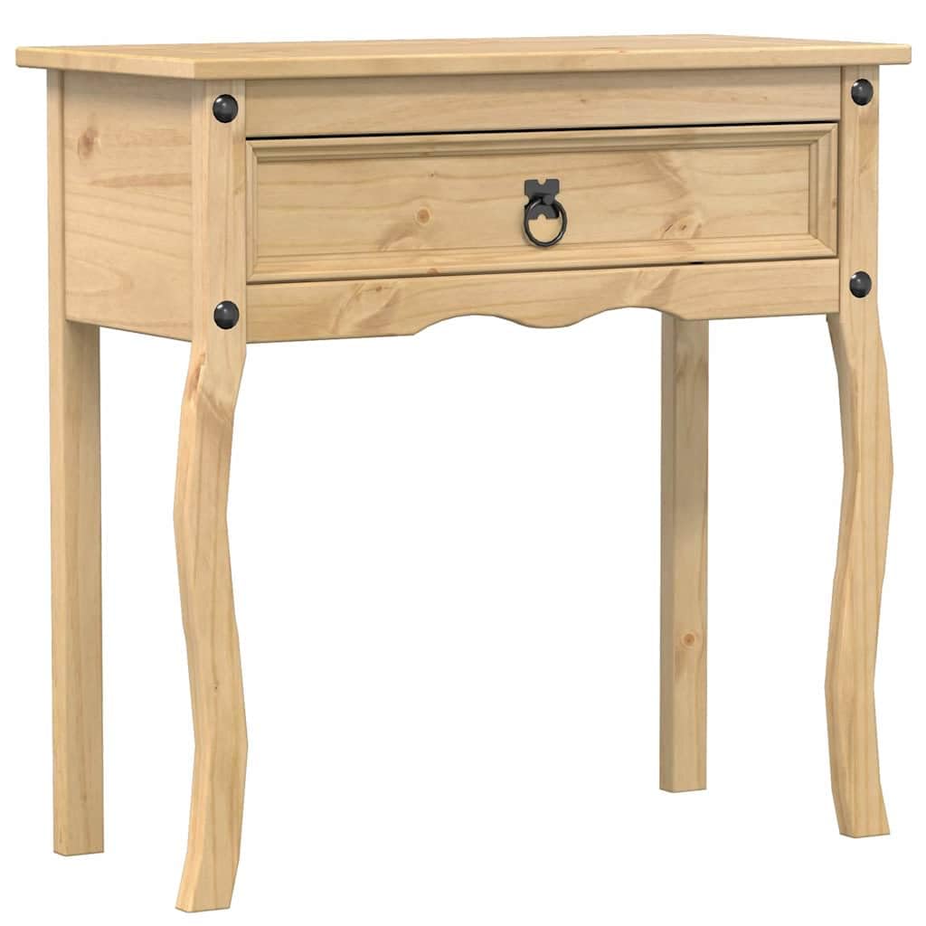 vidaXL Mesa Consola Corona Madera Maciza de Pino 73x35x73 cm