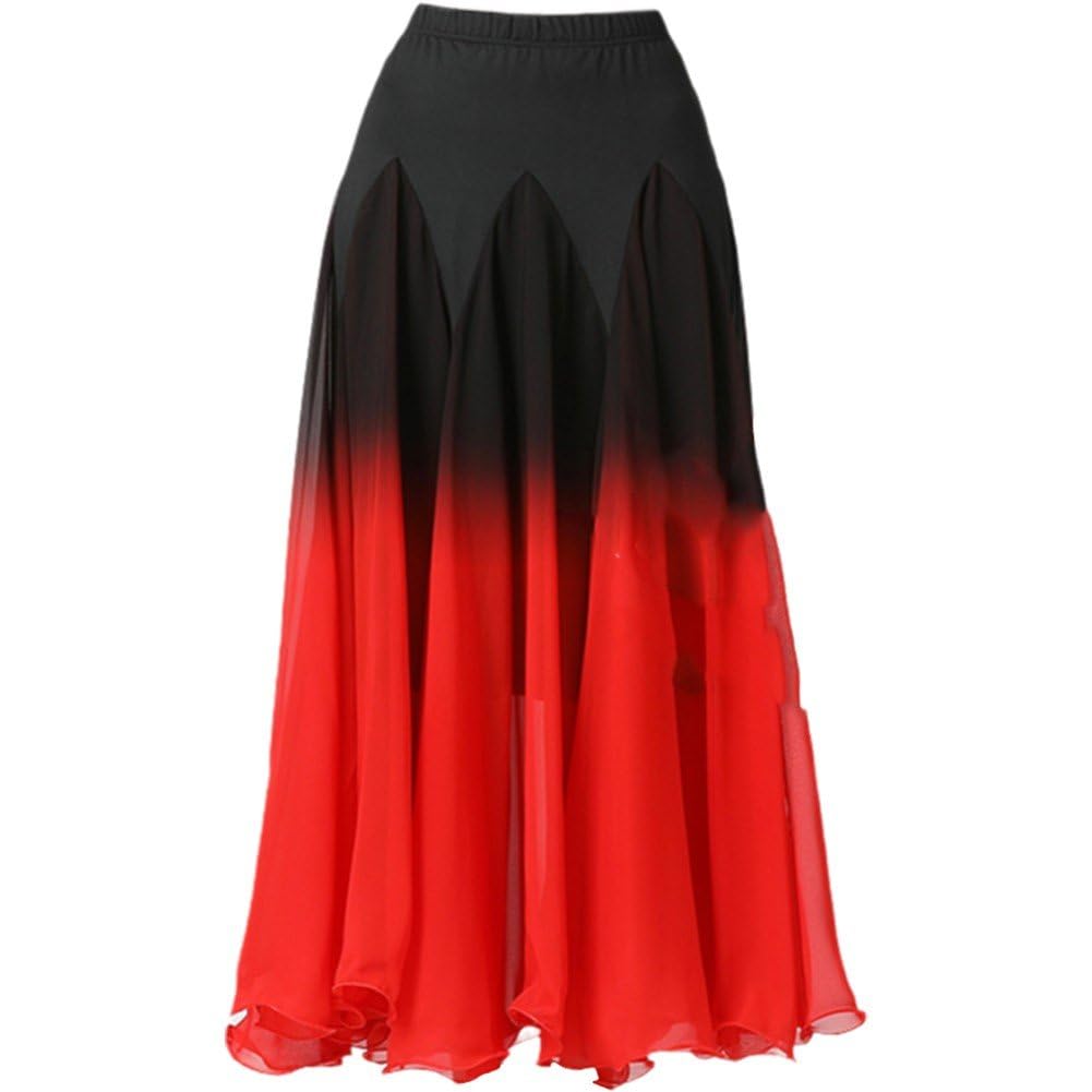 Gonna Ballo Flamenco Gonna Altalena Sfumata Costumi di Danza del Ventre Gonne Messicane Folcloristiche Spagnole Costume di Danza del Ventre
