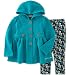 Calvin Klein Girls' Hooded Fleece Jacket with Leggingg Set