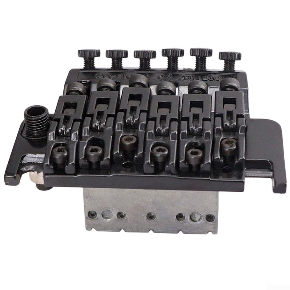 Floyd Rose Tremolo-Brücke aus Zinklegierung, Doppelverriegelungssystem, Tremolo-Brücken-Set für E-Gitarren (schwarz)
