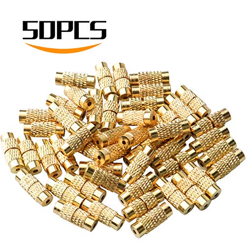 50Pcs Gold Screw Twist Clasps Brass Barrel Tube Fastener Cord End Caps 11X4Mm Jewelry Screw Clasps For Diy Necklace Bracelets Jewelry Making #TOP1
