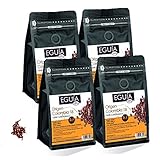 Sabor: El cafe Eguia da color caramelo al espresso con gran aroma y sabor fuerte pero no amargo a diferencia de los granos Robusta; 2.Nuestro empaque elaborado con cartón 100% reciclado permite conservar los granos durante un año sin perder ningún tipo de aroma o sabor a granos