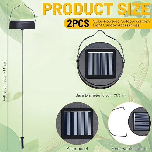 Repuesto de luz solar superior con LED para reparar tus farolillos exteriores, estilo 1 6