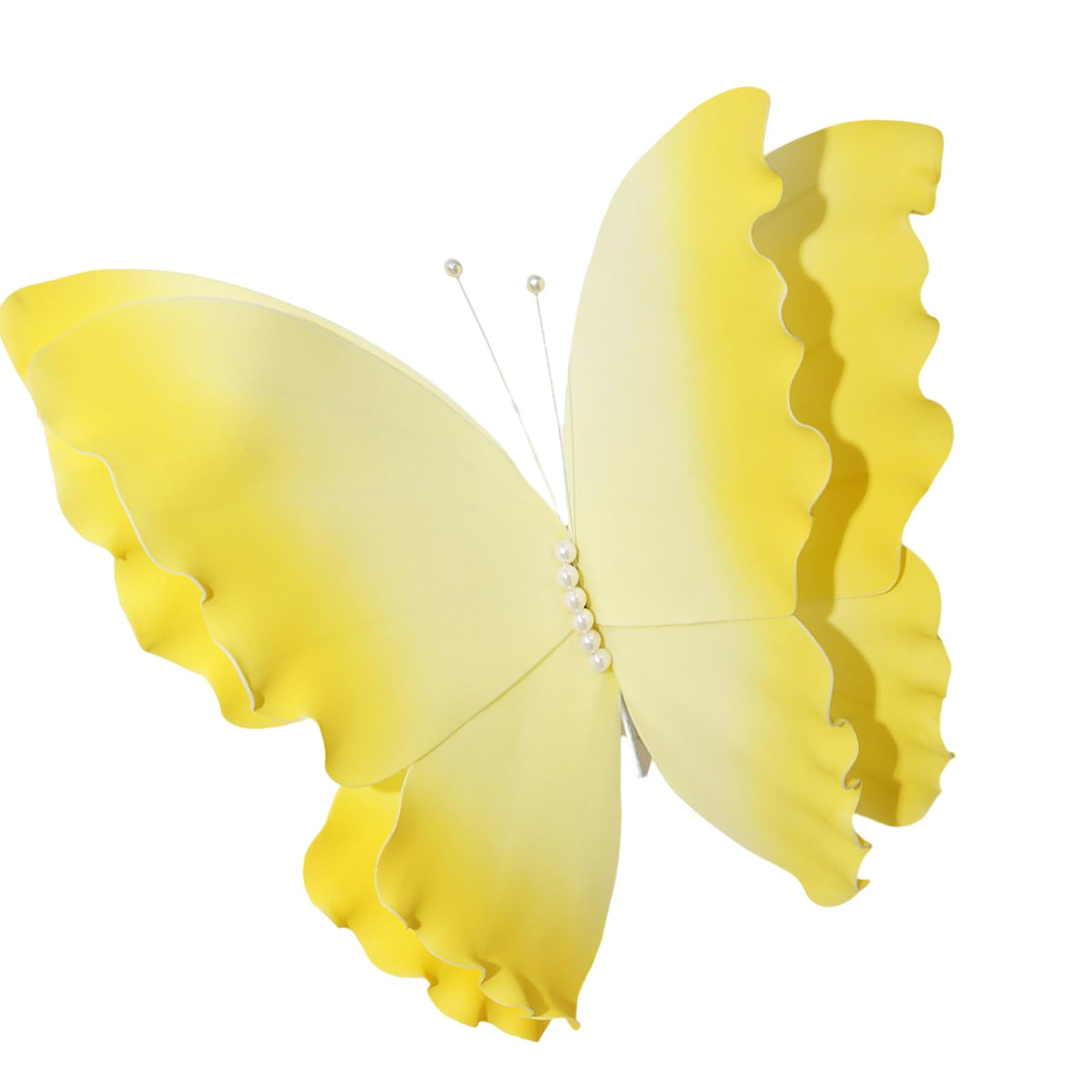 Buxuaaaa Yellow Large 3D Butterfly Decoration For Wedding And Event Wall Art Ornament For Home Nursery Wedding Display Butterfly Centerpieces