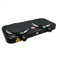 INMA, Fogão Elétrico, Fogão 2 Bocas, Fogão Portátil, Fogão De Mesa, Cooktop, Fogões Cooktop, Fogareiro Elétrico, Fogareiro Com 2 Bocas, Fogareiro Portátil (Preto 220v)