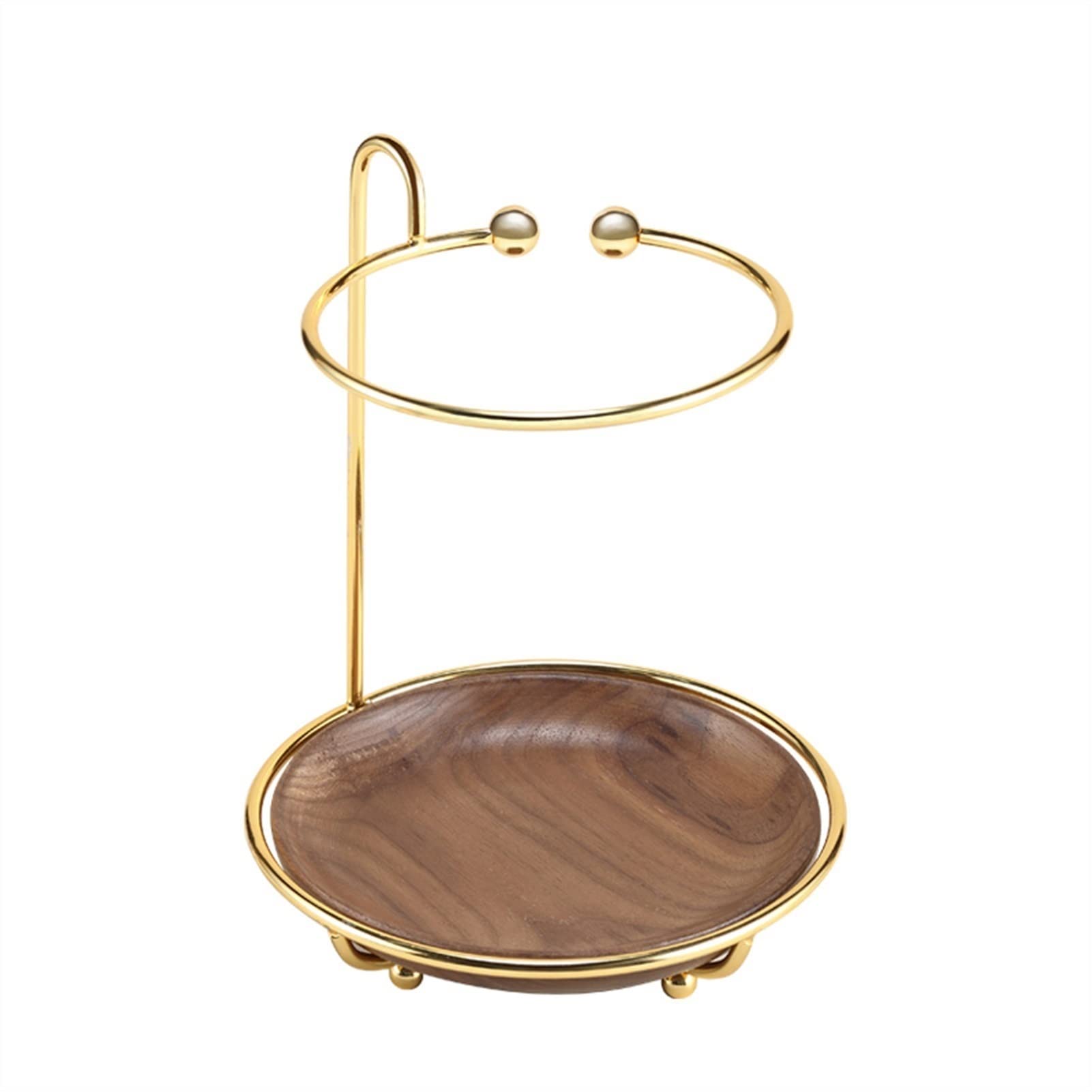 Tyuhduyur Girls Jewelry Racks Jewelry Display Stand Necklace Earring Holder Wooden 2 Layers Jewelry Holder Metal Display Storage Rack Jewelry Tray Jewelry Rack