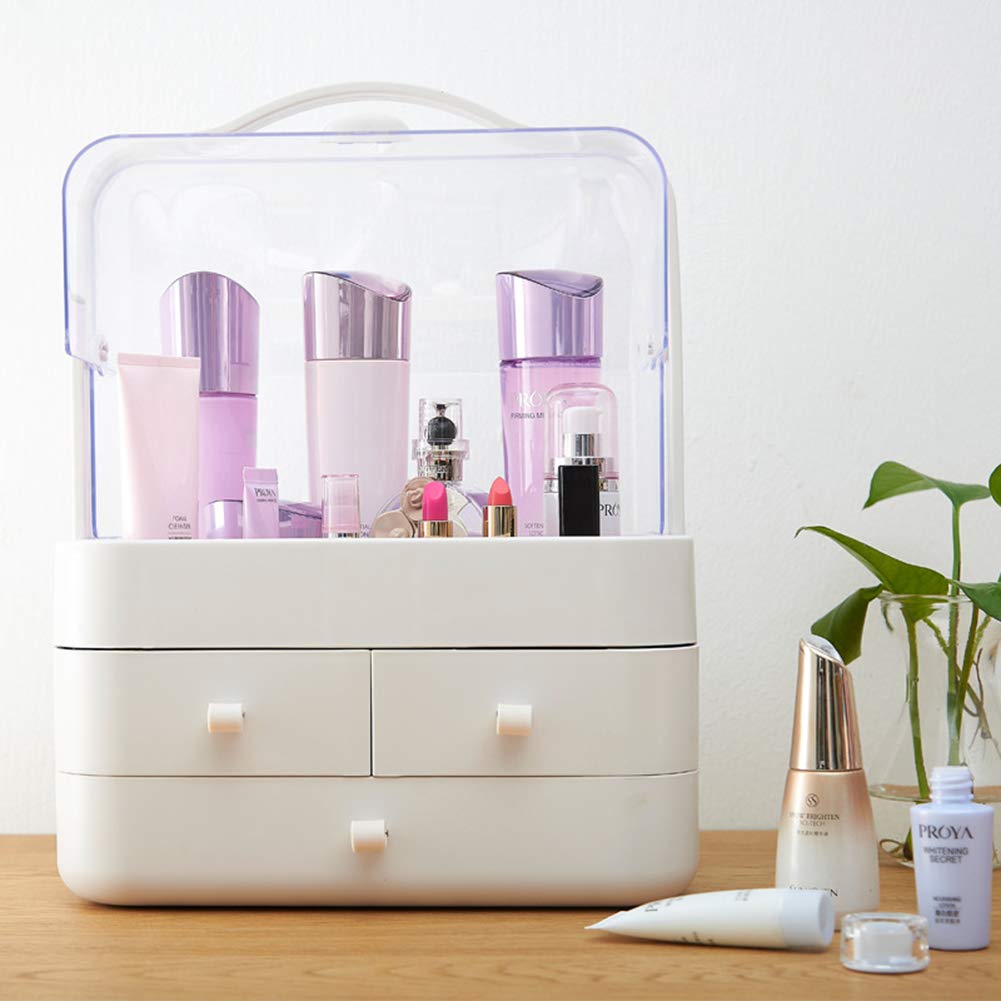 Caja Organizador de Maquillaje, cajón de Maquillaje Ajustable, se Adapta a Joyas, cepillos, Barras de Labios y cremas, Almacenamiento de baño Saludable