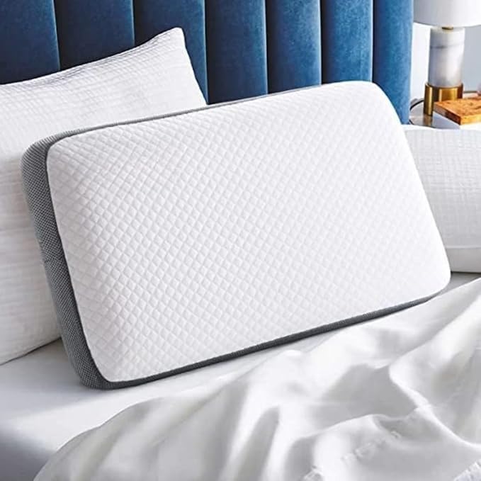 IDITRI EXPORT Memory Foam Pillow,Orthopedic Pillow for Neck Pain Cervical Contour Memory Foam Pillow,Orthopedic Pillow for Neck Pain,Orthopedic Contour Pillow Support (sf-04 Side Grey)-image-15