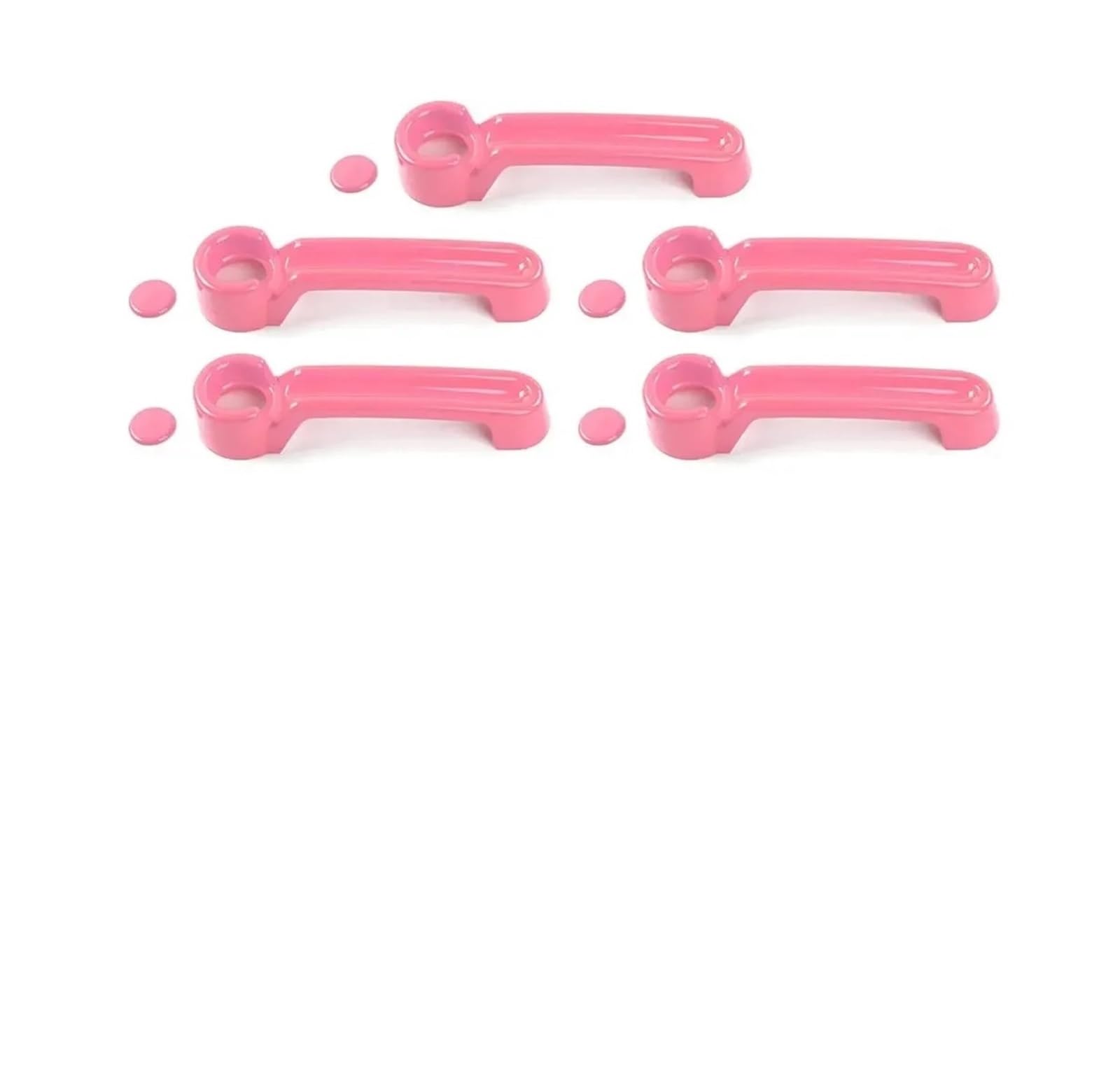 Trxjjvm Pink For Jeep For Wrangler For Jk For Jku For Liberty 2007-2018 Door Handle Cover Tailgate Handle Covers Molding Trim Car Exterior Door Handle(Pink)