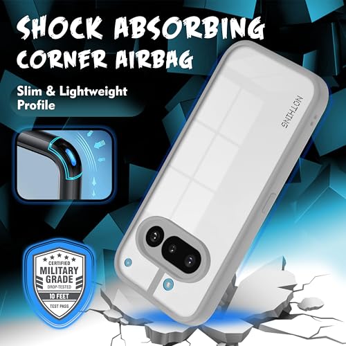 Image of V-TAN Back Cover for Nothing Phone 3A 5G Compatible Case, Transparent Clear, TPU, Camera Protective Shockproof Cover (Gray)