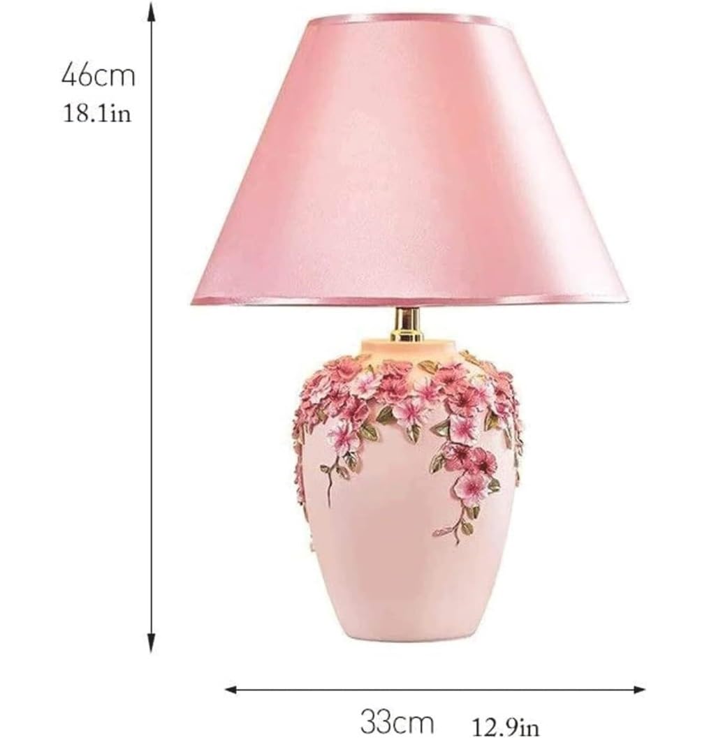 Lampada da Tavolo Lampade Luce Comodino Incisione Resina Dipinto a Mano Comodino Scrivania Arte Protezione Occhi (Colore: Telecomando S