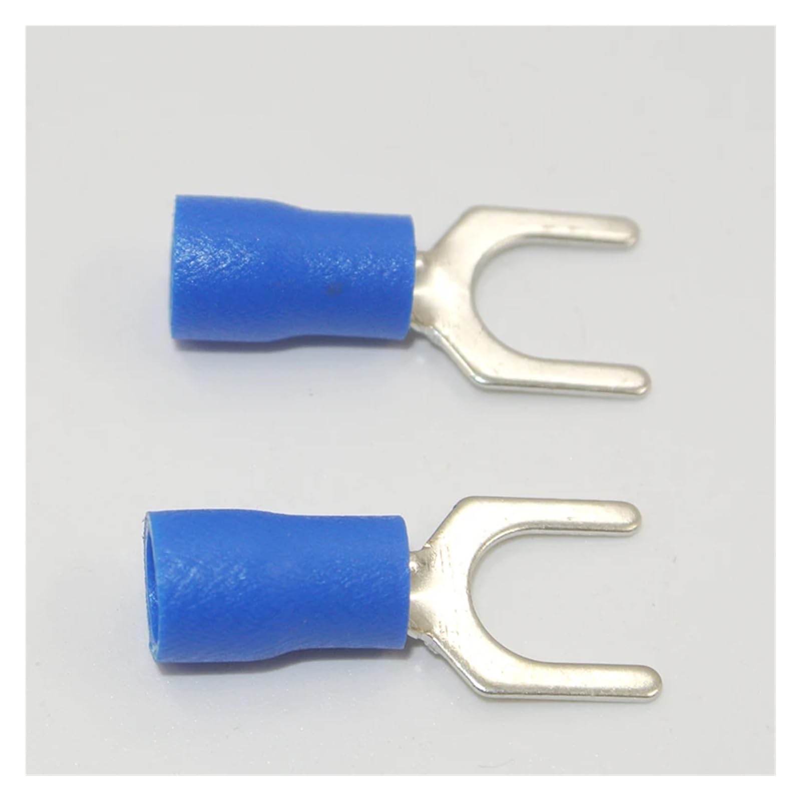 REIUAFWYGV SV 2-6 1000PCS Blue 16-14AWG 1/4" Insulated Fork Wire Connector Electrical Crimp Terminal