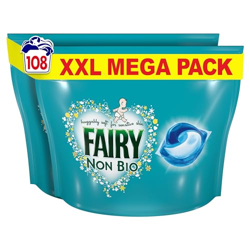 Fairy Non Bio PODS Washing Liquid Capsules, For Sensitive Skin, 108 Washes (54×2)