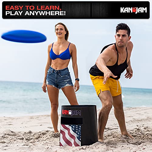 Kan Jam Original Disc Toss Game with 2 Disc Golf Basket Retrievers and 1 Disc Golf Disc - Outdoor Frisbee Golf, Frisbee Slam Game in USA, EPSN and Dude Perfect Designs - Thumbnail 6