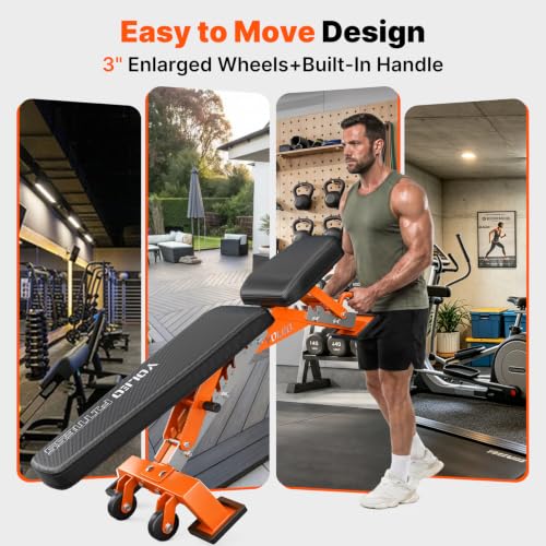 Image of YOLEO Commercial Adjustable Weight Bench 2315LB ASTM Certified - 80% Pre-Assembled Heavy Duty Workout Bench for Home Gym