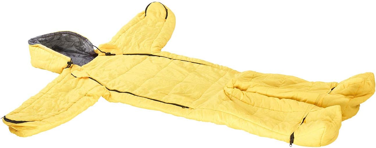 Semptec Urban Survival Technology Children's Sleeping Bag with Arms and Legs Size M 160 cm Yellow