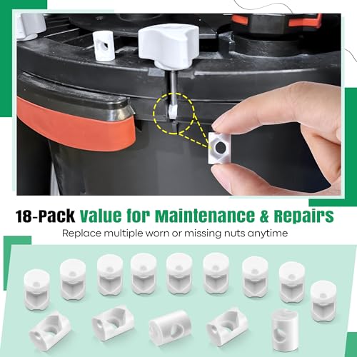 HappyAlley 18 Pack Lid Fastener Barrel Nut Compatible with Fluval FX6 FX5 FX4 FX2 Canister Filter, Aquarium Filter Lid Fastener Replacement Part, Lock Nut Clamp Accessories - Image 2