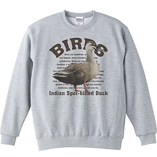 エムワイディエス(MYDS) カルガモ（軽鴨）＜鳥シリーズ/トレーナー/杢グレー/ﾒﾝｽﾞL