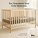 2-Pack Waterproof Crib Sheets for Girl, Boy - Organic Cotton 52X28 Fitted Crib Sheets Neutral, Crib Mattress Protector Sheets, Soft Toddler Bed Sheets, Washable Infant Fitted Baby Crib Sheets (Latte)