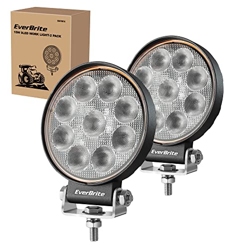 EverBrite 2-Pack LED Pods 4.5-Inch 30W Round Flood Lights