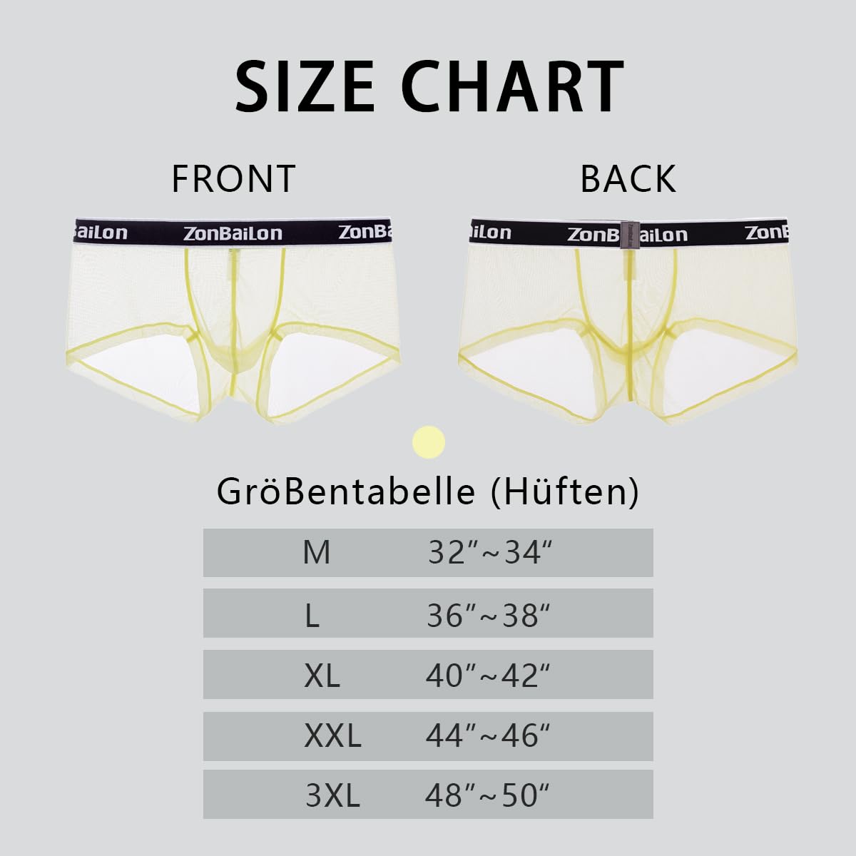 Durchsichtige Herren Unterwäsche Sexy Boxershorts für Männer Bequem mit Einem Großen Beutel