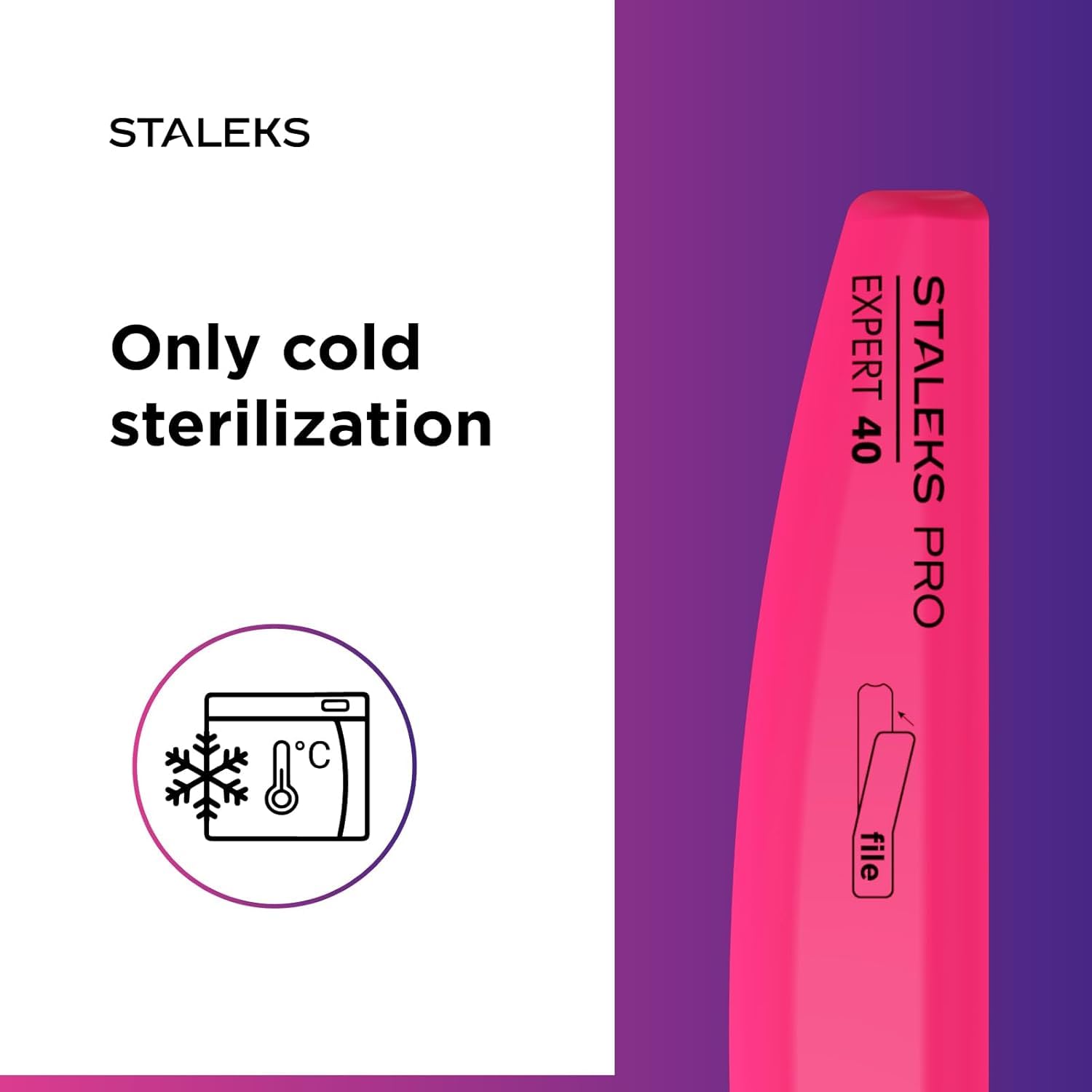 Staleks Pro, SPBE-40 akrilik orta ay altlığı, tek kullanımlık tırnak törpüsü, manikür için