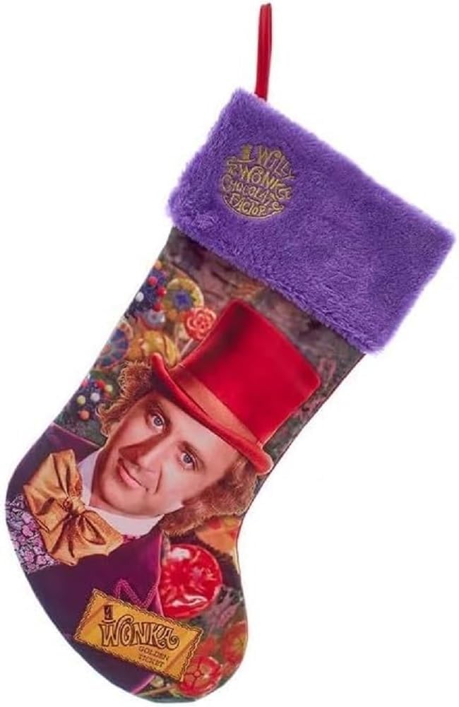 Willy Wonka Kurt Adler 19-Inch Christmas Stocking, Multicolor