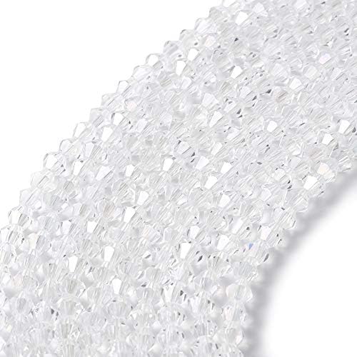 PandaHall 150pcs 10mm Faceted Crystal Glass Beads 10 Colors Rondelle Briolette Spacer Beads for DIY Jewelry Making