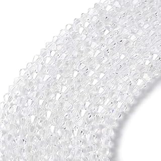 PandaHall 150pcs 10mm Faceted Crystal Glass Beads 10 Colors Rondelle Briolette Spacer Beads for DIY Jewelry Making