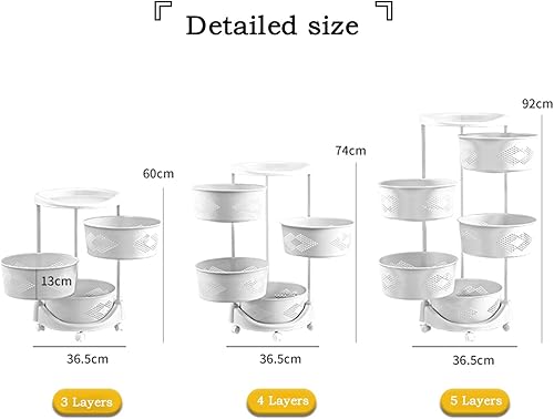 Miniatura 2 de Carrito de almacenamiento con estantes de 345 capas, estante de almacenamiento, armario de cocina, sala de estar, estante de hueco, muebles para el