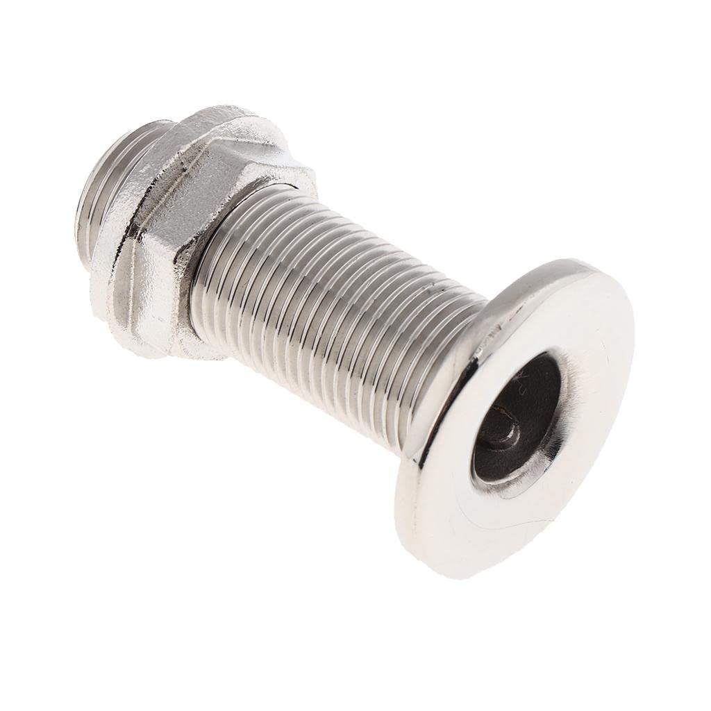 Set di 3 raccordi per scafo per barca, per tubo da 12 mm, in acciaio inox 316