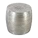 Casa Moro Orientalischer Hocker Ayoub Silber aus Aluminium mit Hammerschlag | Beistelltisch gehämmert modern Sofatisch rund | Boho Chic Couchtisch | Wohndeko | TSV5000