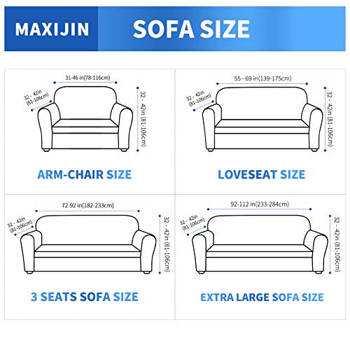 Sofa-Bezug MAXIJIN Super Stretch Couch Bezug für 2-Sitzer Couch