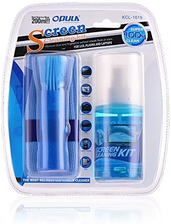 Nulla Accessories 3-Piece Computer Keyboard Clean, Kit to Wipe Dirt/Dust/Fingerprints/Stains Off Screens, Camera Lens, TV and More, Set of Cleaning Solution/Microfiber/Cloth/Soft Bruch